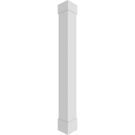 Ekena Millwork Craftsman Classic Square Non-Tapered Smooth PVC Column, Standard Capital & Standard Base CC0810ENPCSCS